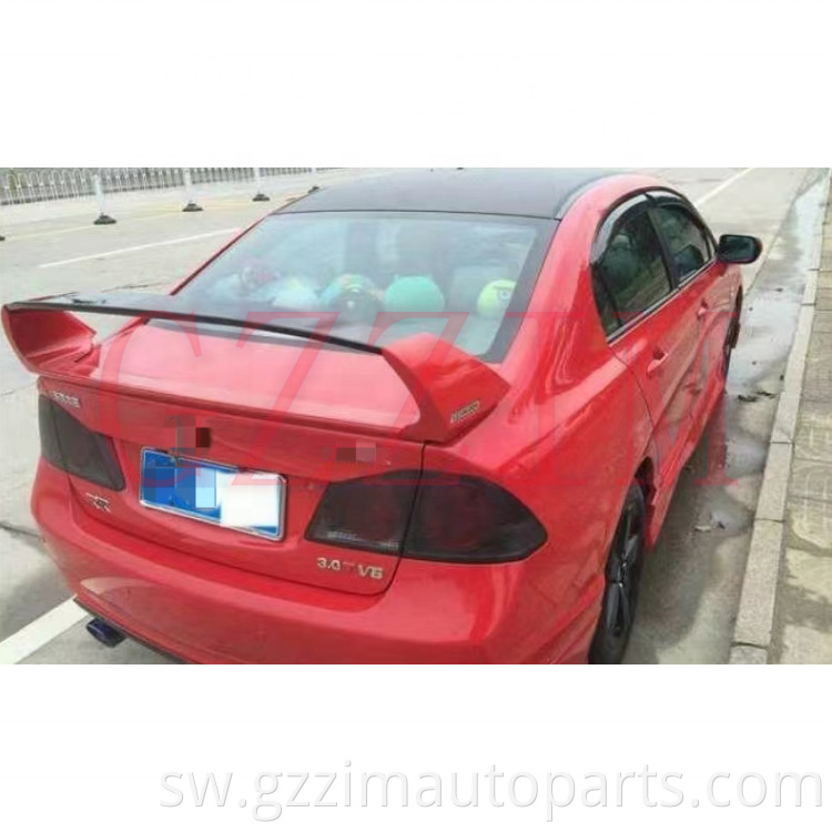 Vifaa vya nje ABS CARBON FIBER RR Sinema Nyuma ya Boot Boot Wing Spoiler Kwa Civic 2006-2009